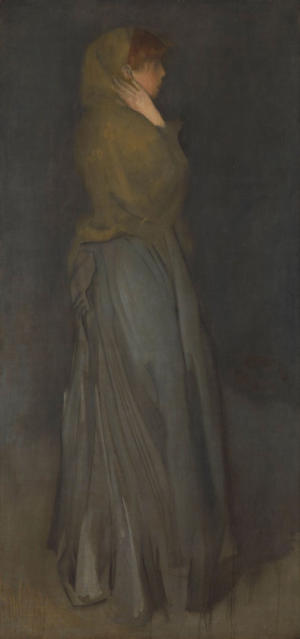 “黄色和灰色的安排”：Effie Deans，c.1876-78 作者 詹姆斯·阿博特·麦克尼尔·惠斯勒