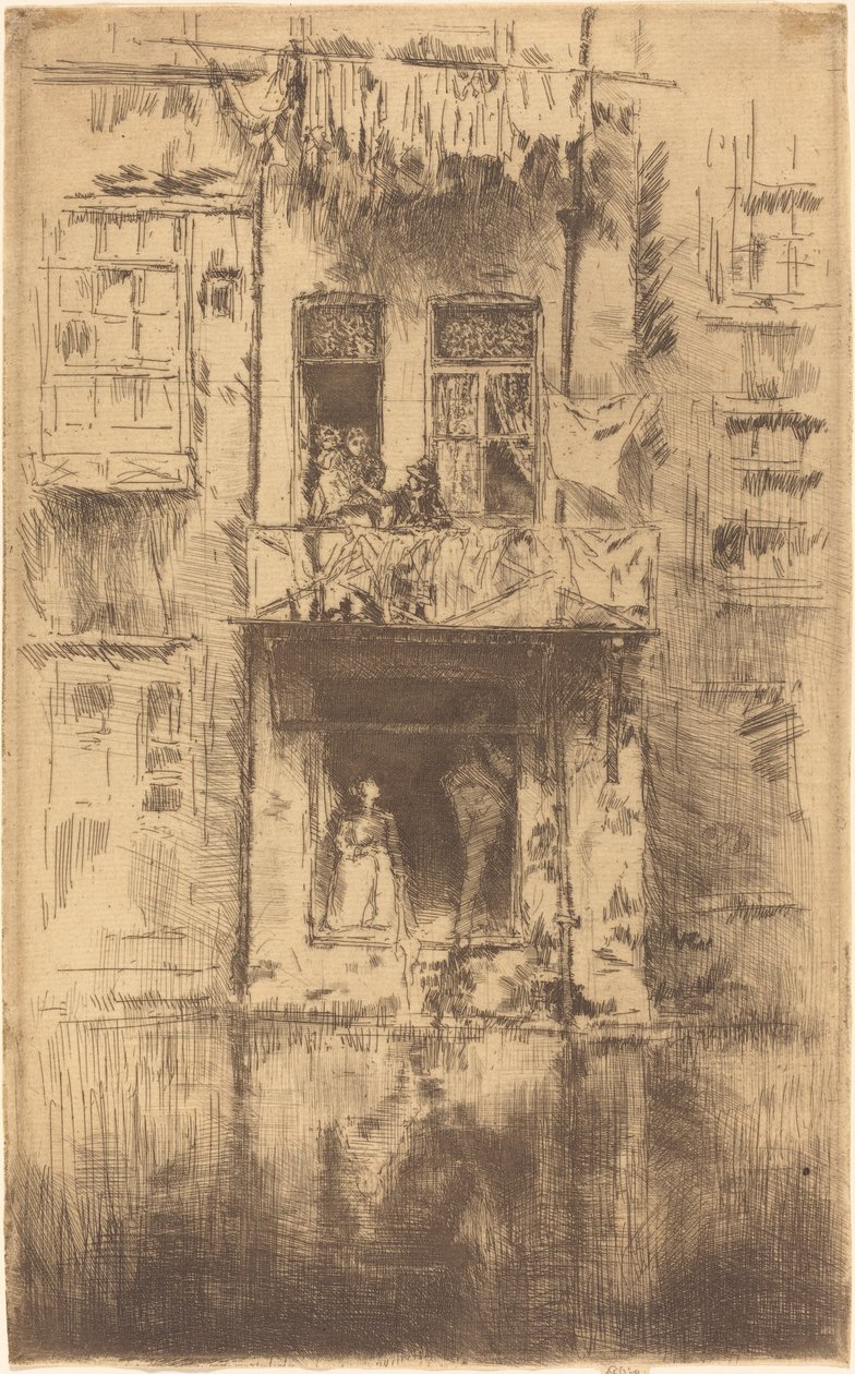 阳台，阿姆斯特丹，1889年。 作者 詹姆斯·阿博特·麦克尼尔·惠斯勒