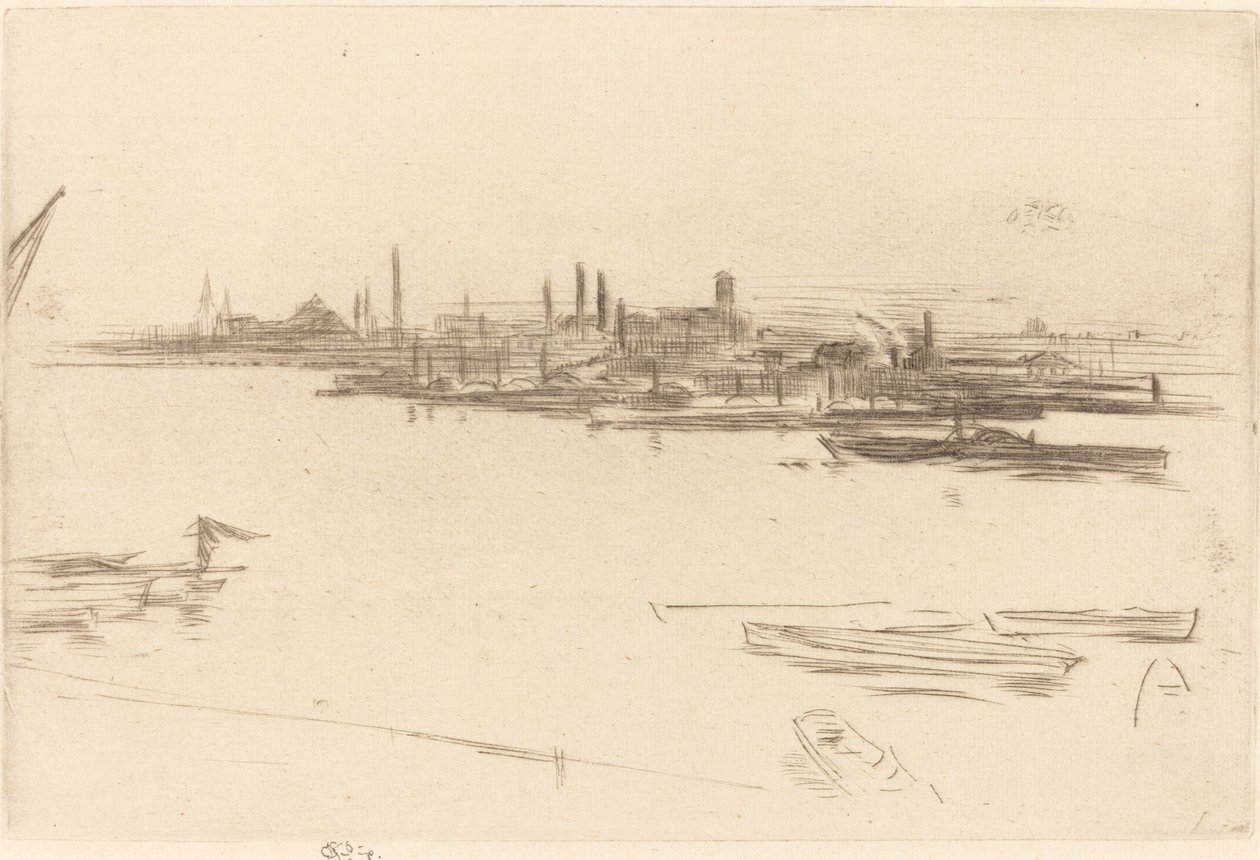 巴特西：Dawn, 1875. 作者 詹姆斯·阿博特·麦克尼尔·惠斯勒