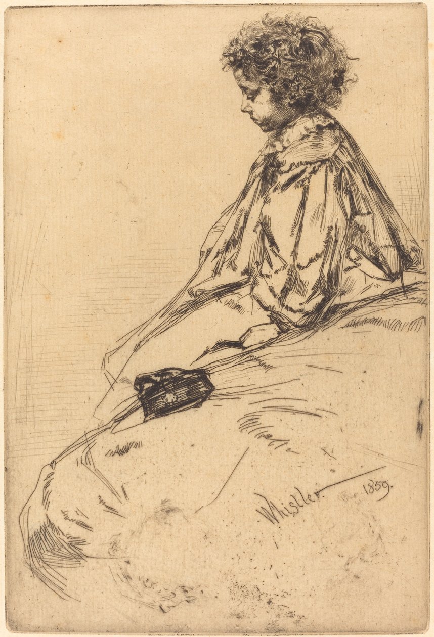 Bibi Lalouette, 1859年。 作者 詹姆斯·阿博特·麦克尼尔·惠斯勒