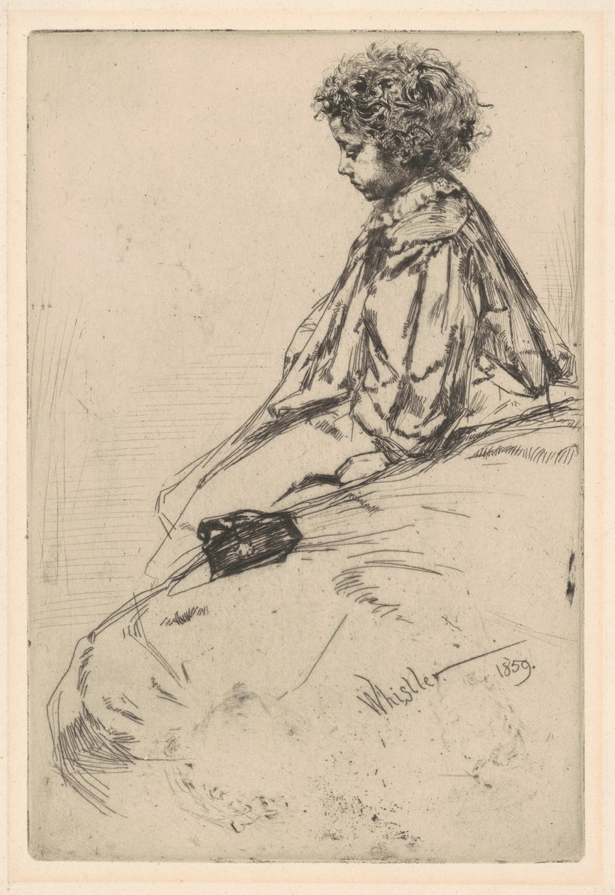 Bibi Lalouette, 1859年。 作者 詹姆斯·阿博特·麦克尼尔·惠斯勒