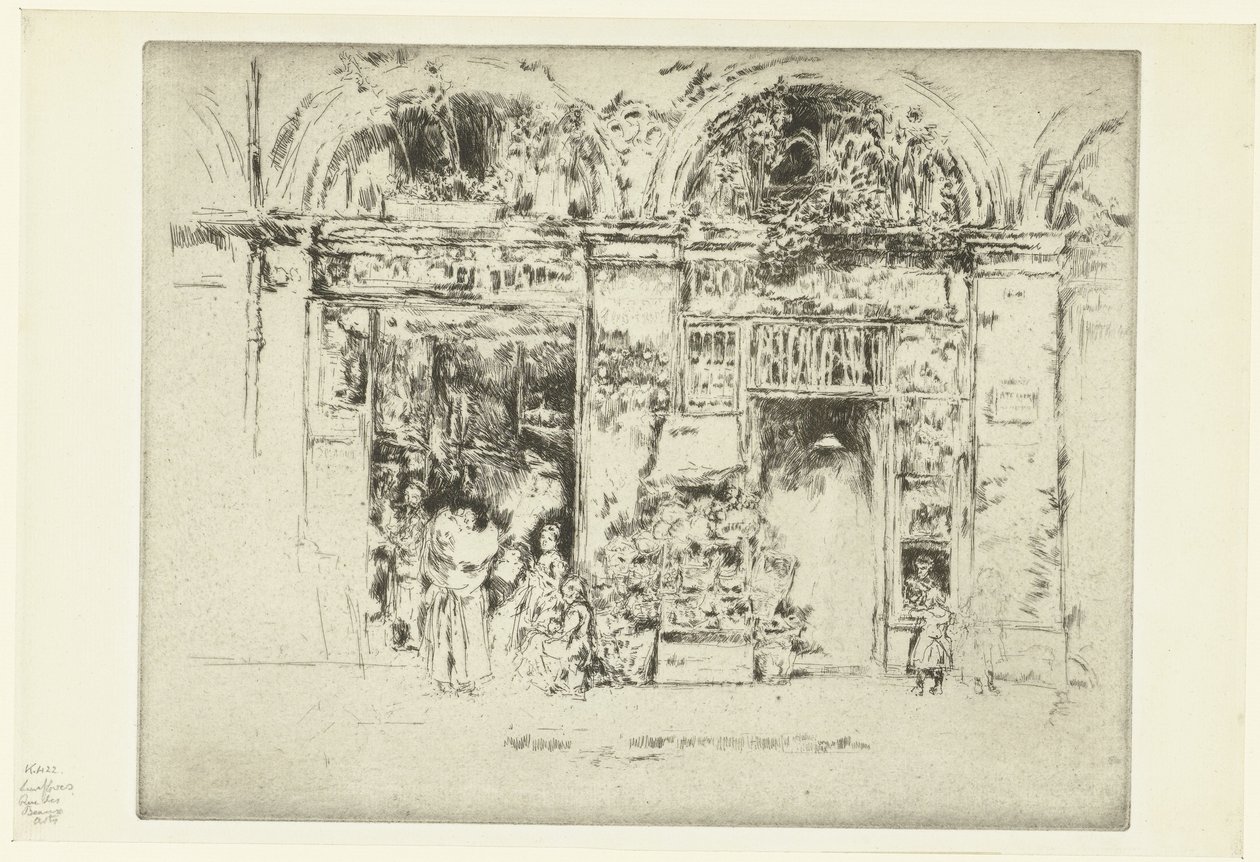 花店
Sunflowers, Rue des Beaux-Arts 作者 詹姆斯·阿博特·麦克尼尔·惠斯勒
