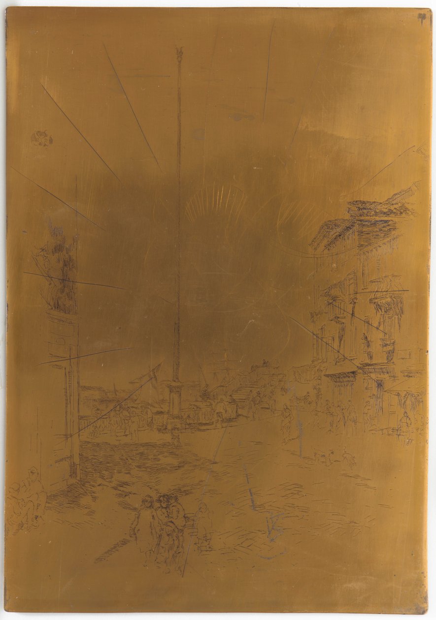 被取消的《小桅杆》的印版，1879-1880。 作者 詹姆斯·阿博特·麦克尼尔·惠斯勒