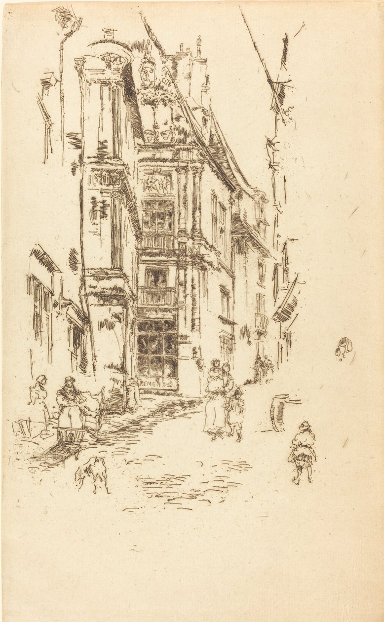 Chancellery, Loches, 1888. 作者 詹姆斯·阿博特·麦克尼尔·惠斯勒