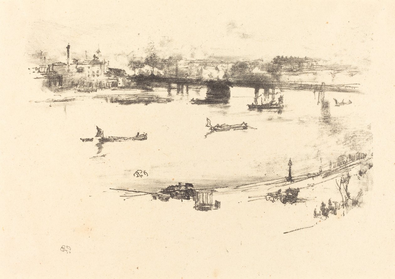 查林克罗斯铁路桥，1896年。 作者 詹姆斯·阿博特·麦克尼尔·惠斯勒
