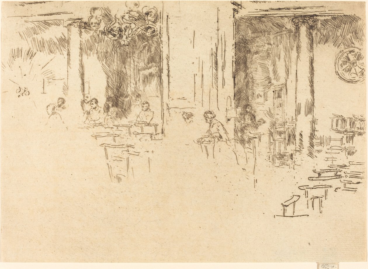 教堂，布鲁塞尔，1887年。 作者 詹姆斯·阿博特·麦克尼尔·惠斯勒