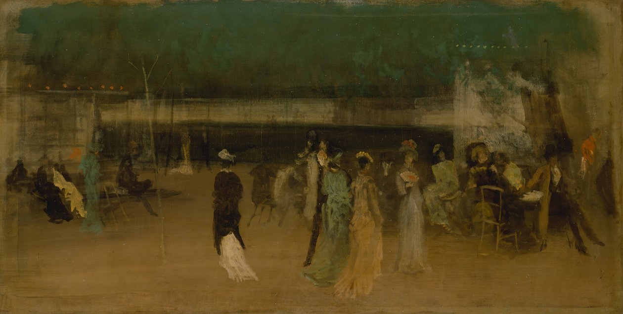 克里莫花园（Cremorne Gardens），第2号，约。 1870-80。 作者 詹姆斯·阿博特·麦克尼尔·惠斯勒
