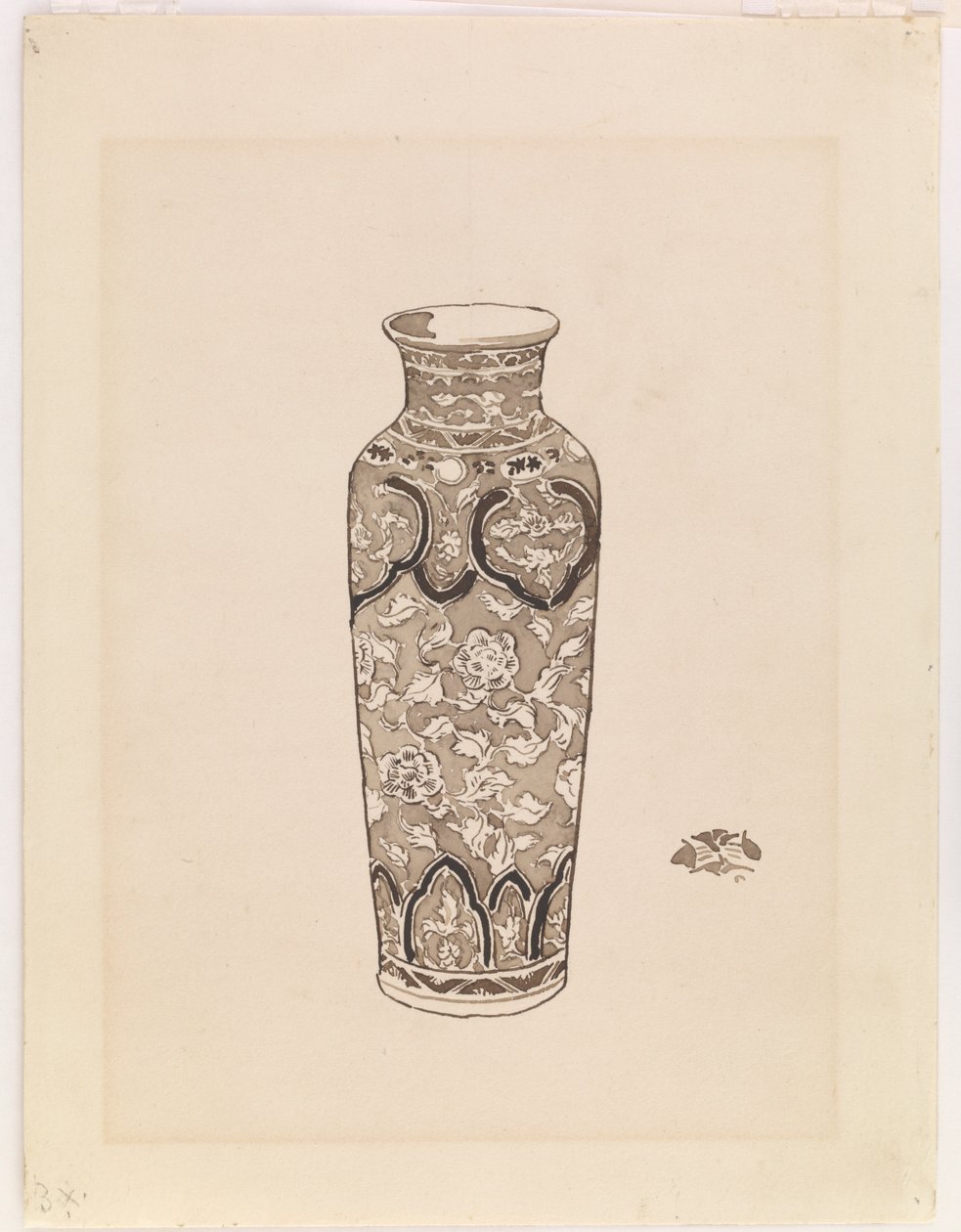 圆柱形罐子，1876-1878。 作者 詹姆斯·阿博特·麦克尼尔·惠斯勒