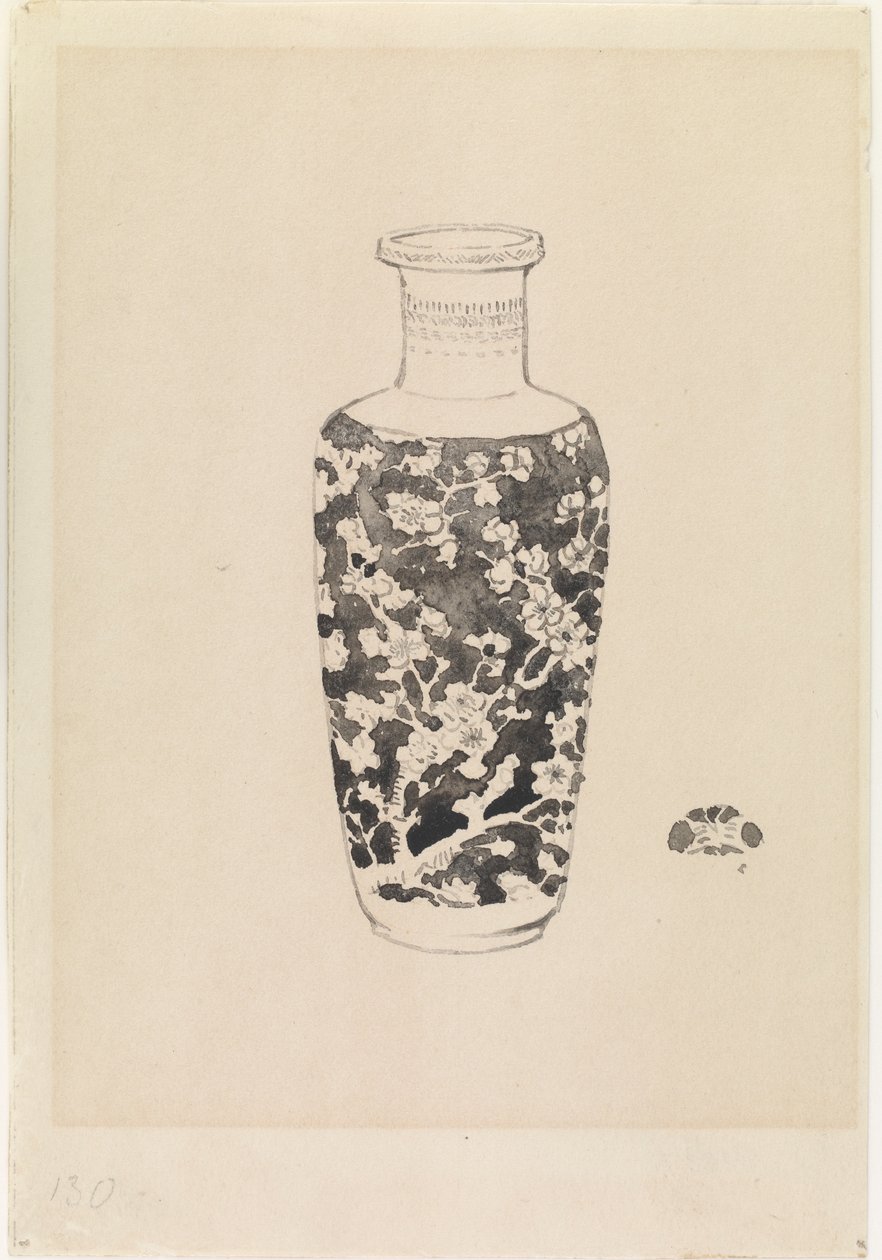 圆柱形粗颈花瓶，1876年。 作者 詹姆斯·阿博特·麦克尼尔·惠斯勒