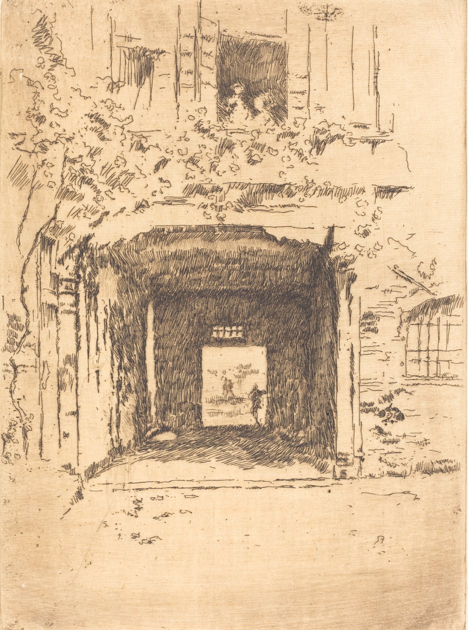 门口和藤蔓，1879-1880。 作者 詹姆斯·阿博特·麦克尼尔·惠斯勒