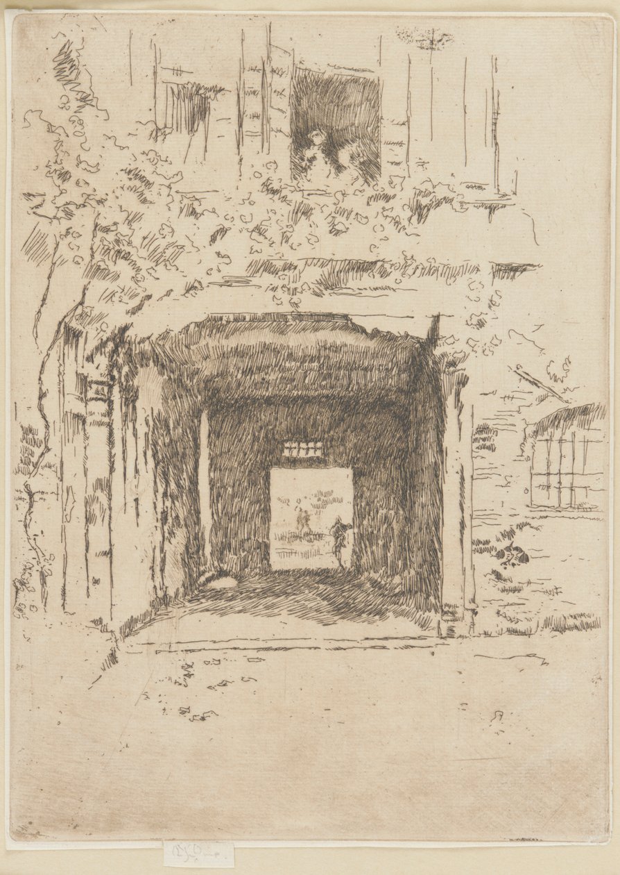门口和藤蔓，1879-1880。 作者 詹姆斯·阿博特·麦克尼尔·惠斯勒