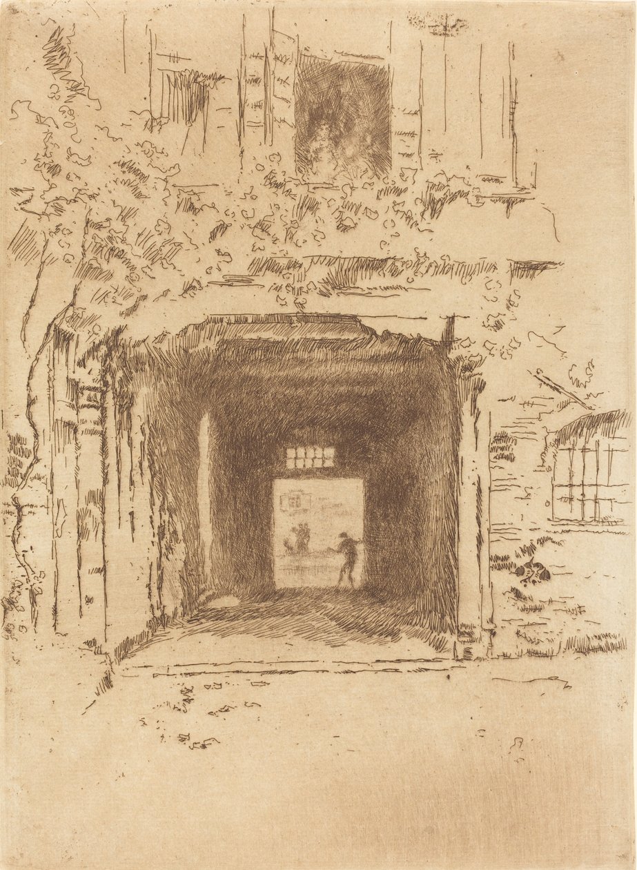 门口和藤蔓，1880年。 作者 詹姆斯·阿博特·麦克尼尔·惠斯勒