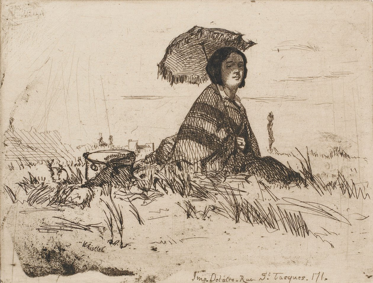 En Plein Soleil, 1858年。 作者 詹姆斯·阿博特·麦克尼尔·惠斯勒