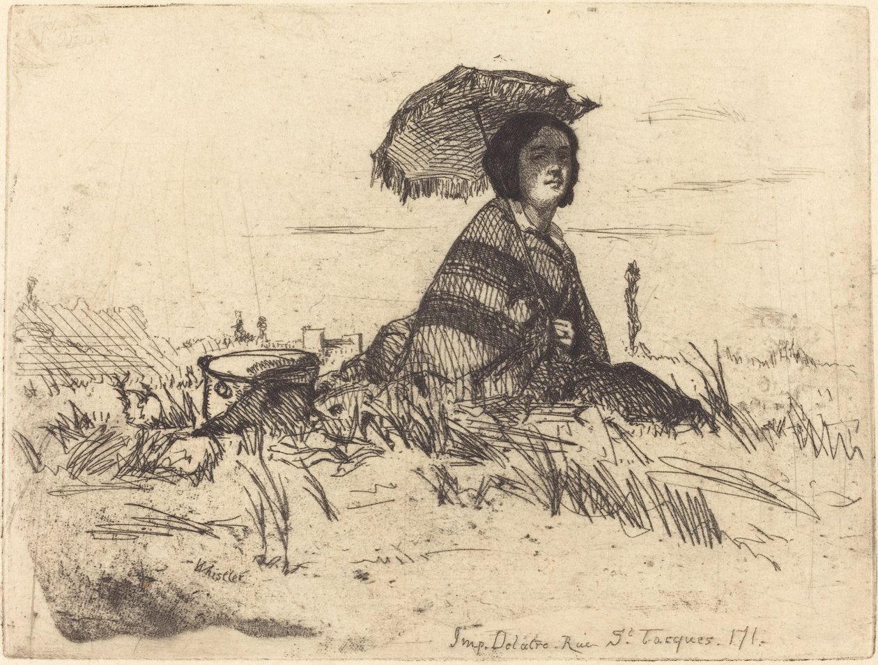 En Plein Soleil, 1858年。 作者 詹姆斯·阿博特·麦克尼尔·惠斯勒