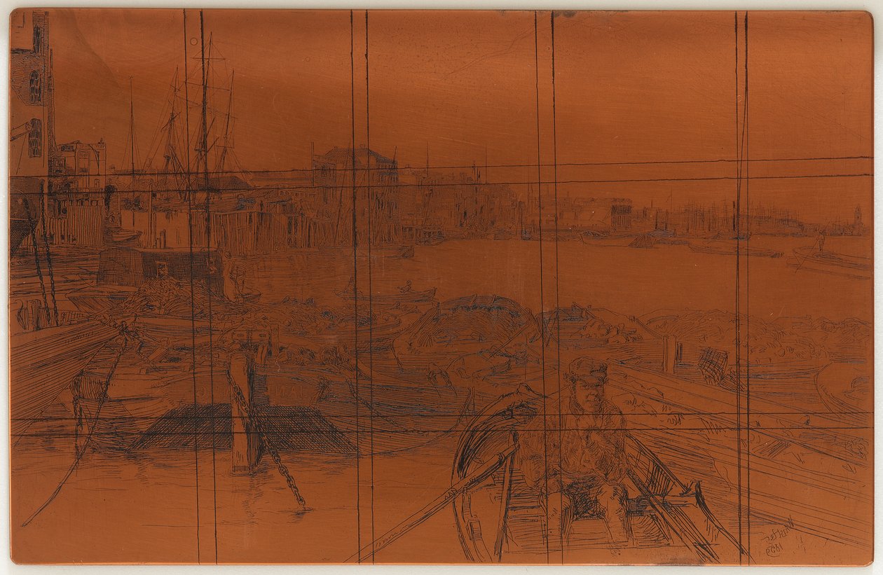 蚀刻板：游泳池》，1859年。 作者 詹姆斯·阿博特·麦克尼尔·惠斯勒