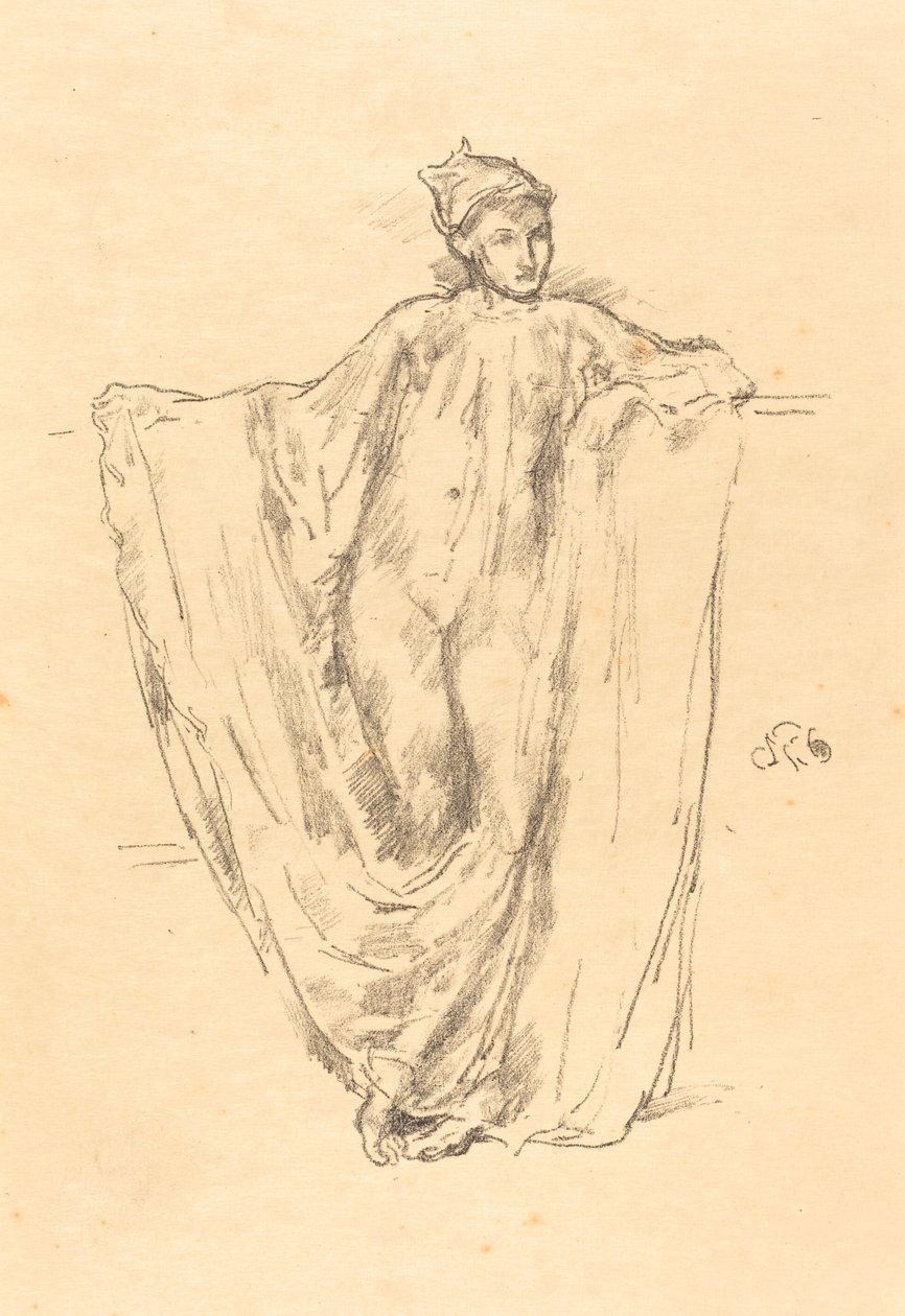 人物研究，1894年。 作者 詹姆斯·阿博特·麦克尼尔·惠斯勒