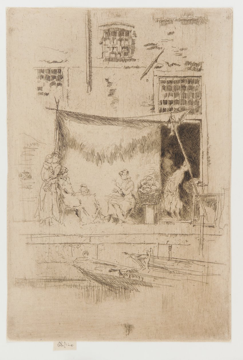 水果摊位，1879-1880。 作者 詹姆斯·阿博特·麦克尼尔·惠斯勒
