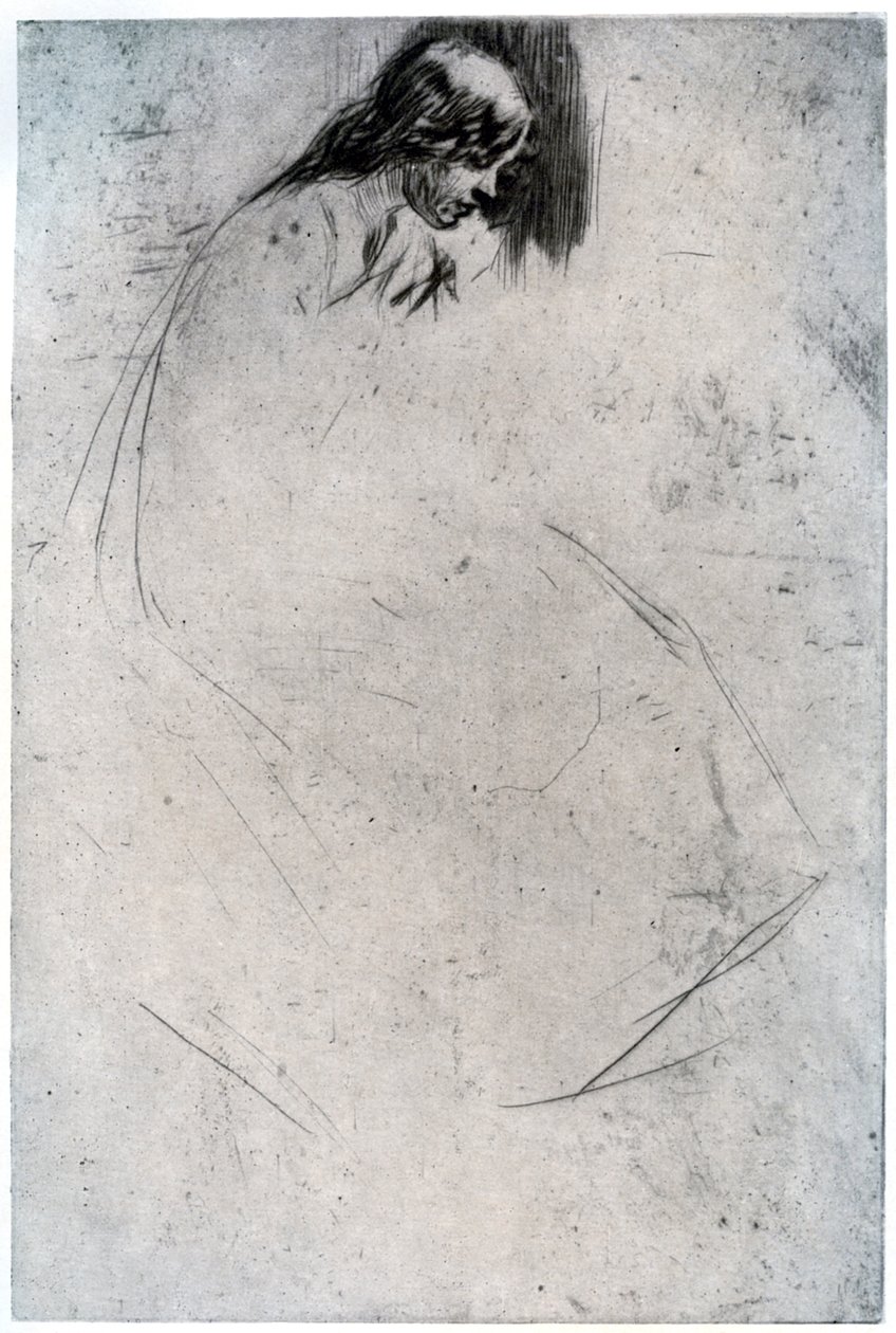 Fumettes Bent Head，c1859年，1904年。 作者 詹姆斯·阿博特·麦克尼尔·惠斯勒