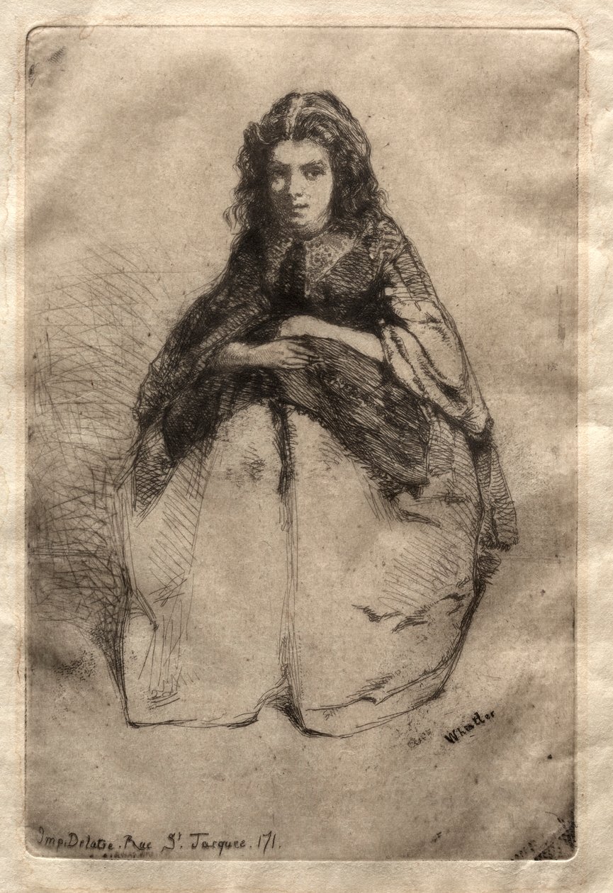 Fummette，1858年。 作者 詹姆斯·阿博特·麦克尼尔·惠斯勒