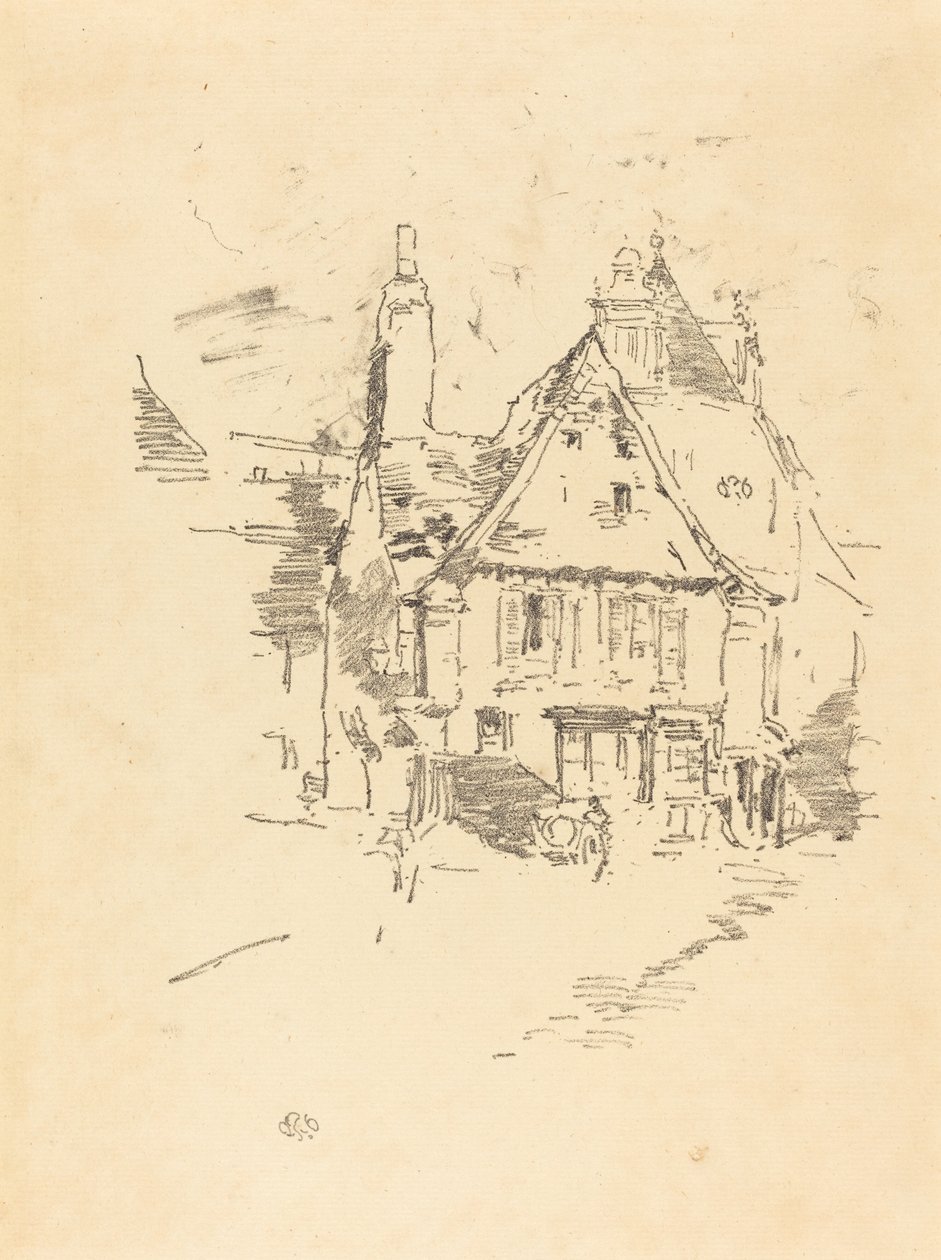 坡屋顶，1893年。 作者 詹姆斯·阿博特·麦克尼尔·惠斯勒