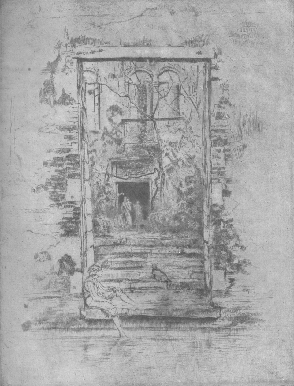 花园，1880，1904 作者 詹姆斯·阿博特·麦克尼尔·惠斯勒