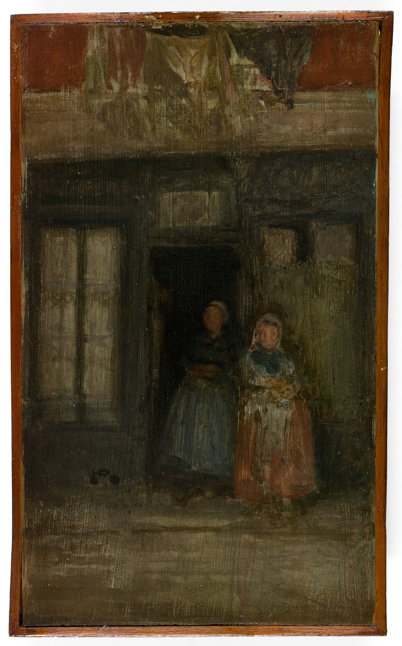 金色和橙色：邻居》，约 1894-95 年（木板油画） 作者 詹姆斯·阿博特·麦克尼尔·惠斯勒