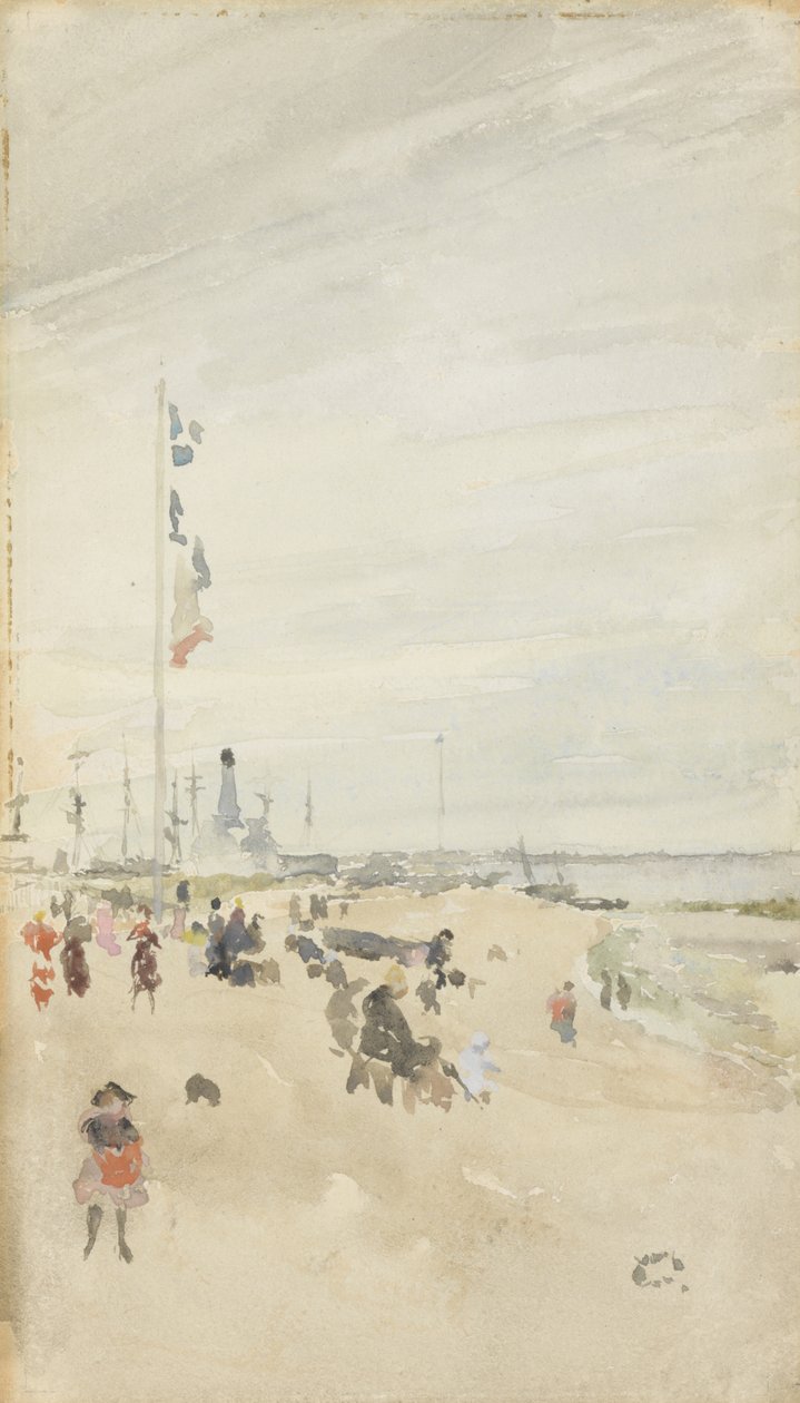 灰色和珍珠：银行假日横幅，1883-84 作者 詹姆斯·阿博特·麦克尼尔·惠斯勒