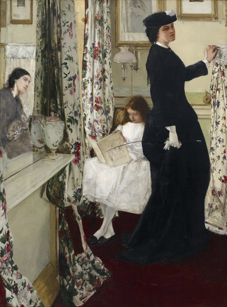 "Harmonie en vert et rose : la salle de musique" (Harmony in Green and Rose : The Music Room) Peinture de James Abbott McNeill Whistler (1834-1903) 1860 Freer Gallery of Art, Washington 美国华盛顿弗利尔美术馆 作者 詹姆斯·阿博特·麦克尼尔·惠斯勒