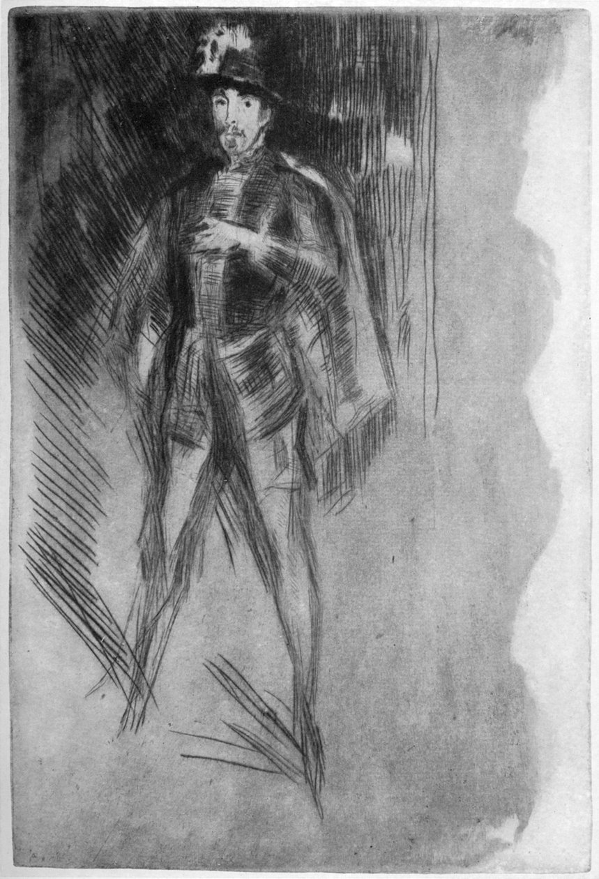 亨利·欧文（Henry Irving）1838-1905年，西班牙的菲利普（Philip），19世纪。 作者 詹姆斯·阿博特·麦克尼尔·惠斯勒