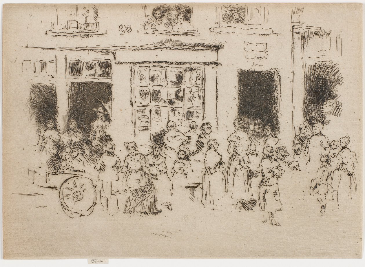 布鲁塞尔高街，1887年。 作者 詹姆斯·阿博特·麦克尼尔·惠斯勒