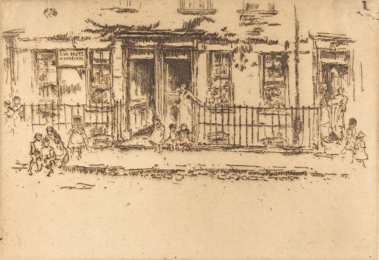 正义之路--切尔西，约1886-1888。 作者 詹姆斯·阿博特·麦克尼尔·惠斯勒
