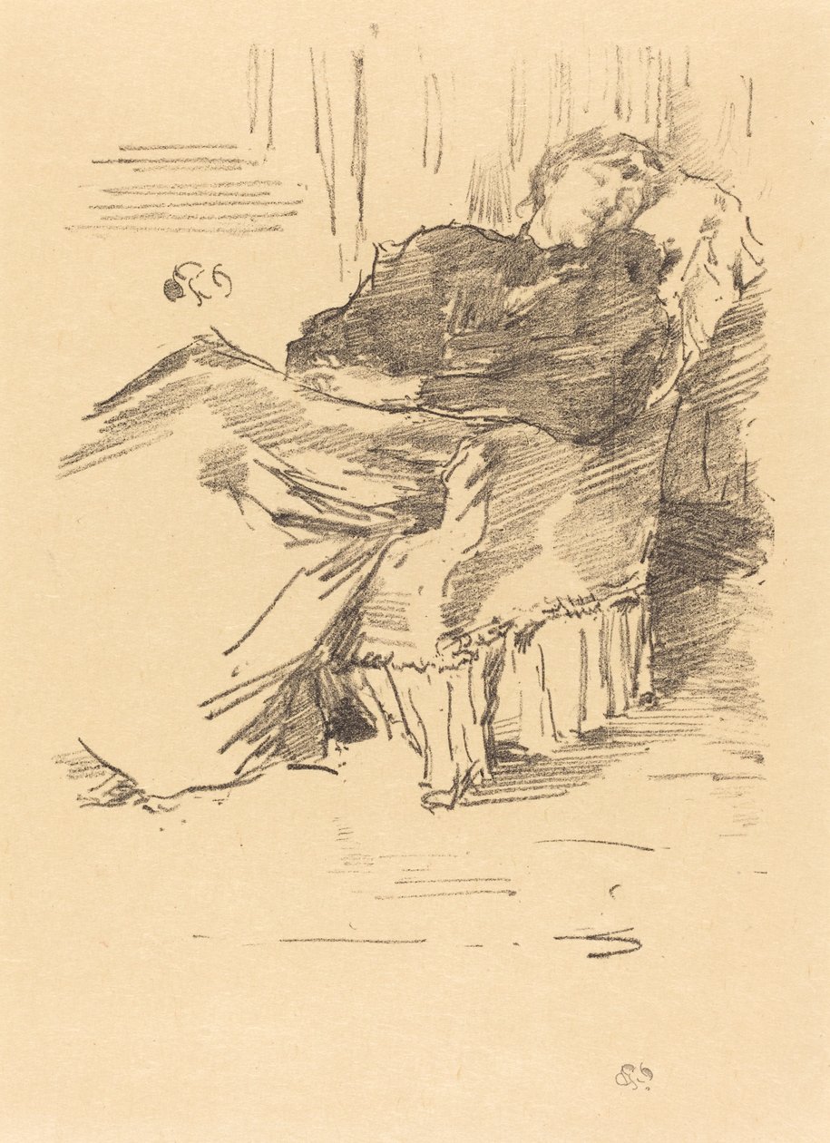 La Belle Dame endormie, 1894年。 作者 詹姆斯·阿博特·麦克尼尔·惠斯勒