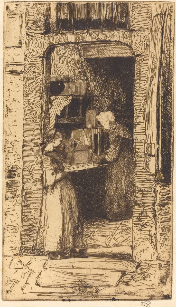 La Marchande de Moutarde, 1858年。 作者 詹姆斯·阿博特·麦克尼尔·惠斯勒