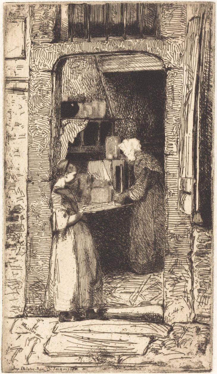 La Marchande de Moutarde, 1858年。 作者 詹姆斯·阿博特·麦克尼尔·惠斯勒