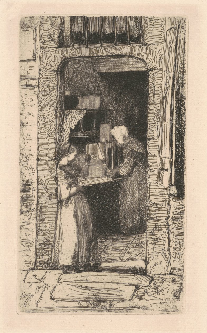 La Marchande de Moutarde, 1858年。 作者 詹姆斯·阿博特·麦克尼尔·惠斯勒
