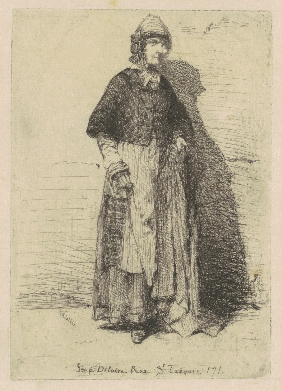 La Mère Gérard, 1858年。 作者 詹姆斯·阿博特·麦克尼尔·惠斯勒