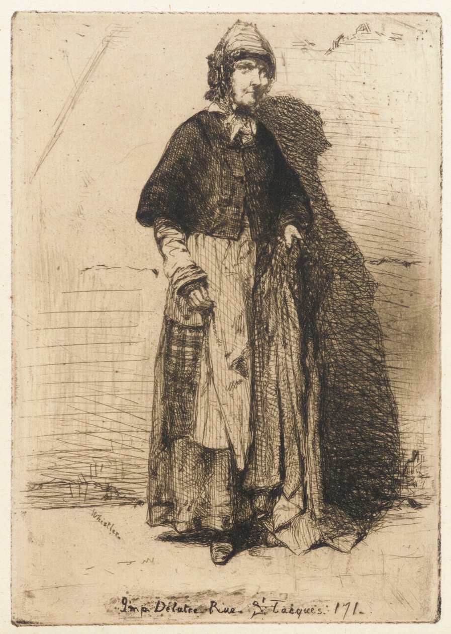 La Mère Gérard, 1858年。 作者 詹姆斯·阿博特·麦克尼尔·惠斯勒