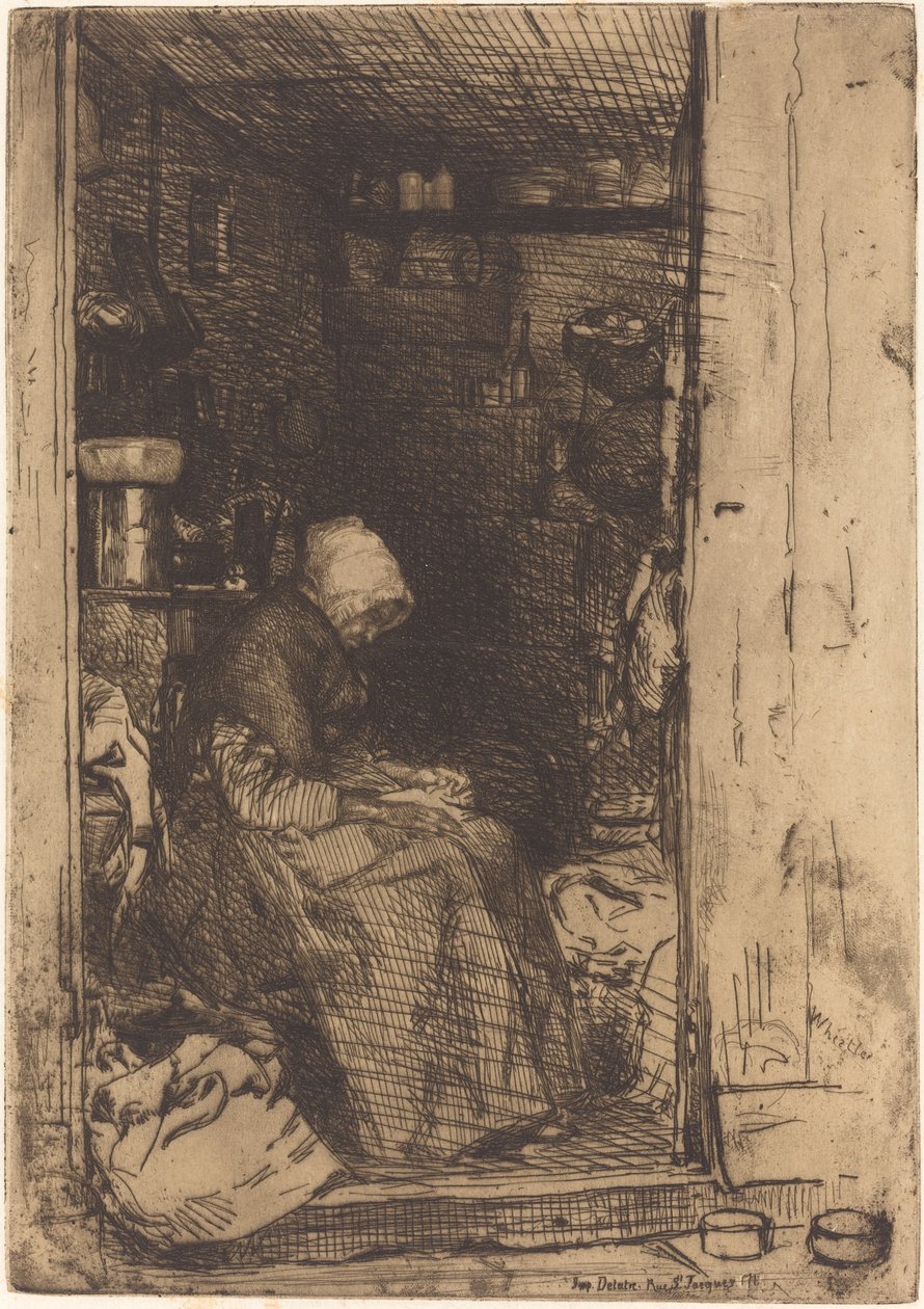 La Vieille aux Loques, 1858年。 作者 詹姆斯·阿博特·麦克尼尔·惠斯勒