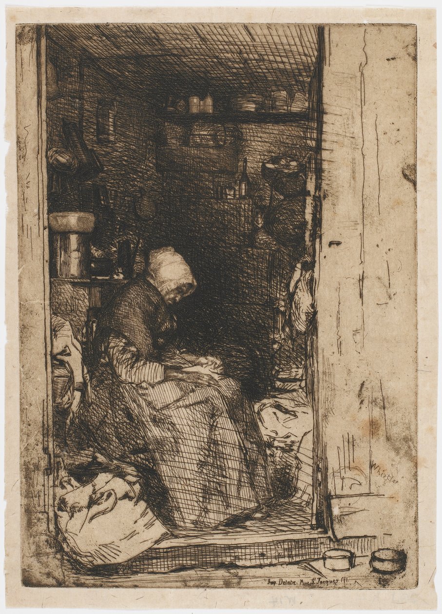 La Vieille aux Loques, 1858年。 作者 詹姆斯·阿博特·麦克尼尔·惠斯勒