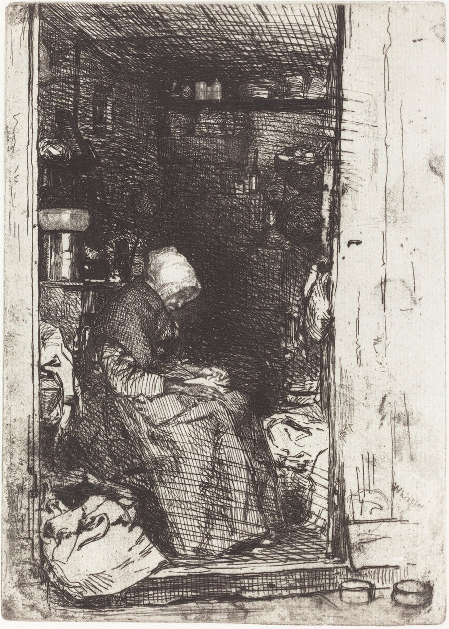 La Vieille aux Loques, 1858年。 作者 詹姆斯·阿博特·麦克尼尔·惠斯勒