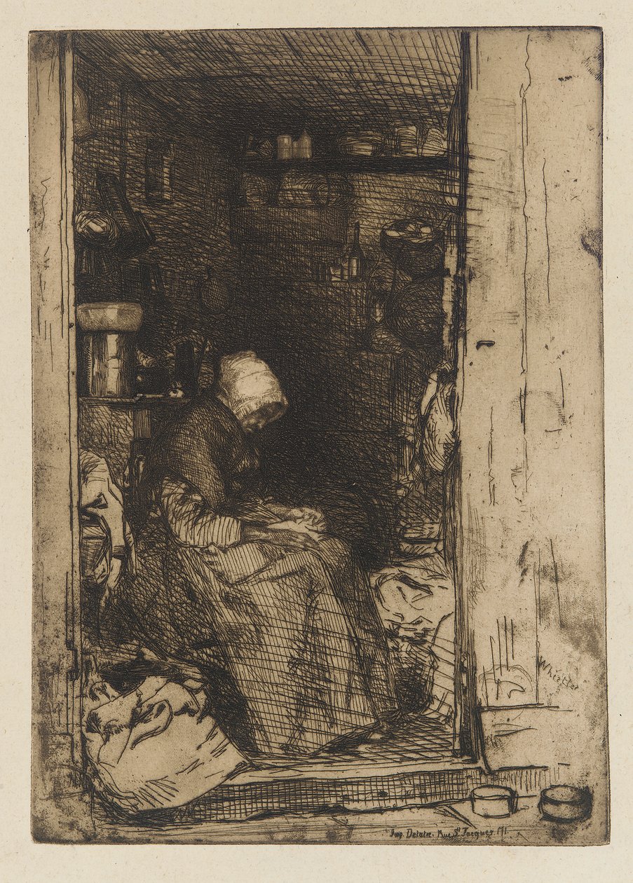 La Vieille aux Loques, 1858年。 作者 詹姆斯·阿博特·麦克尼尔·惠斯勒