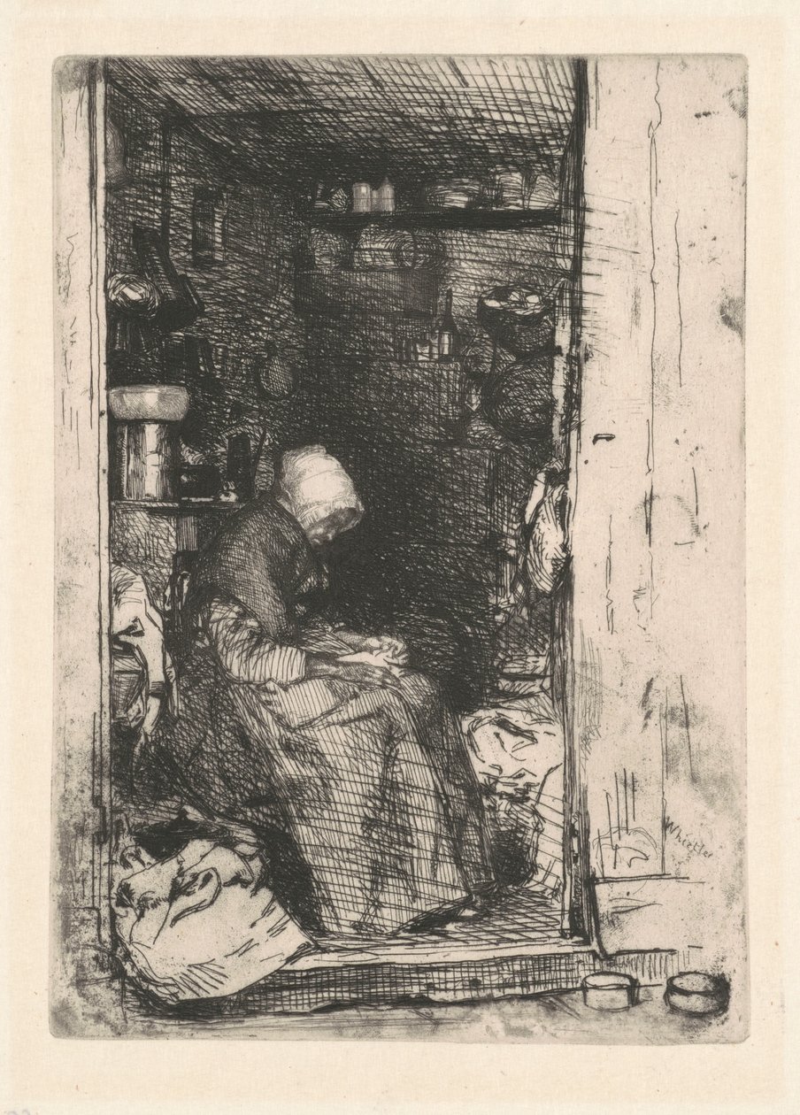 La Vieille aux Loques, 1858年。 作者 詹姆斯·阿博特·麦克尼尔·惠斯勒