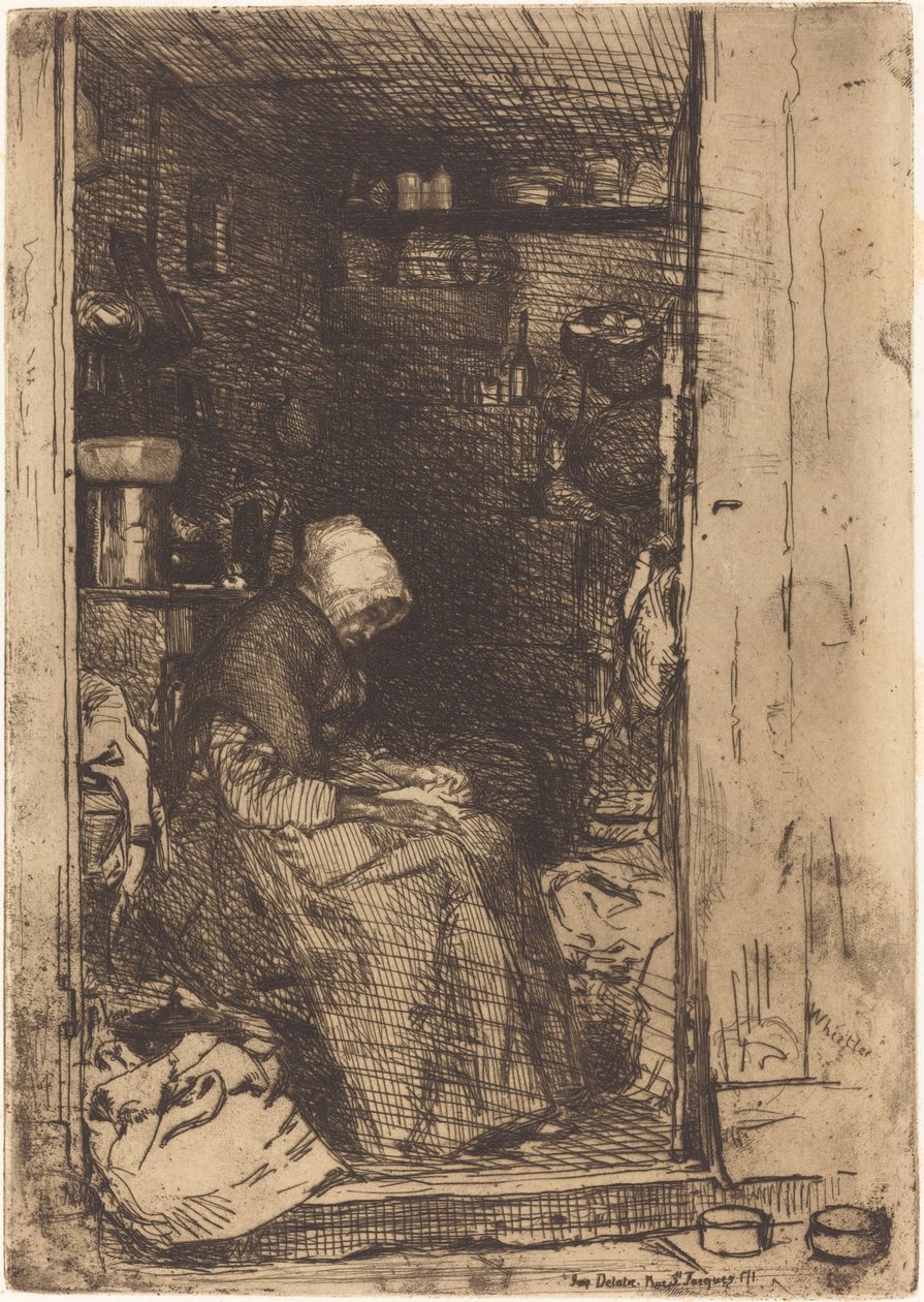 La Vieille aux Loques, 1858年。 作者 詹姆斯·阿博特·麦克尼尔·惠斯勒