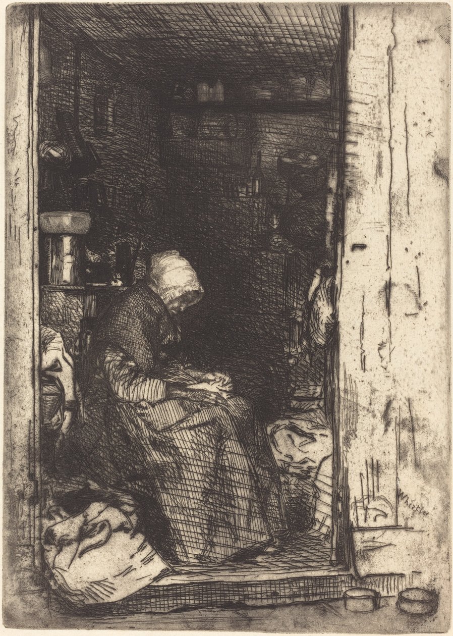 La Vieille aux Loques, 1858年。 作者 詹姆斯·阿博特·麦克尼尔·惠斯勒