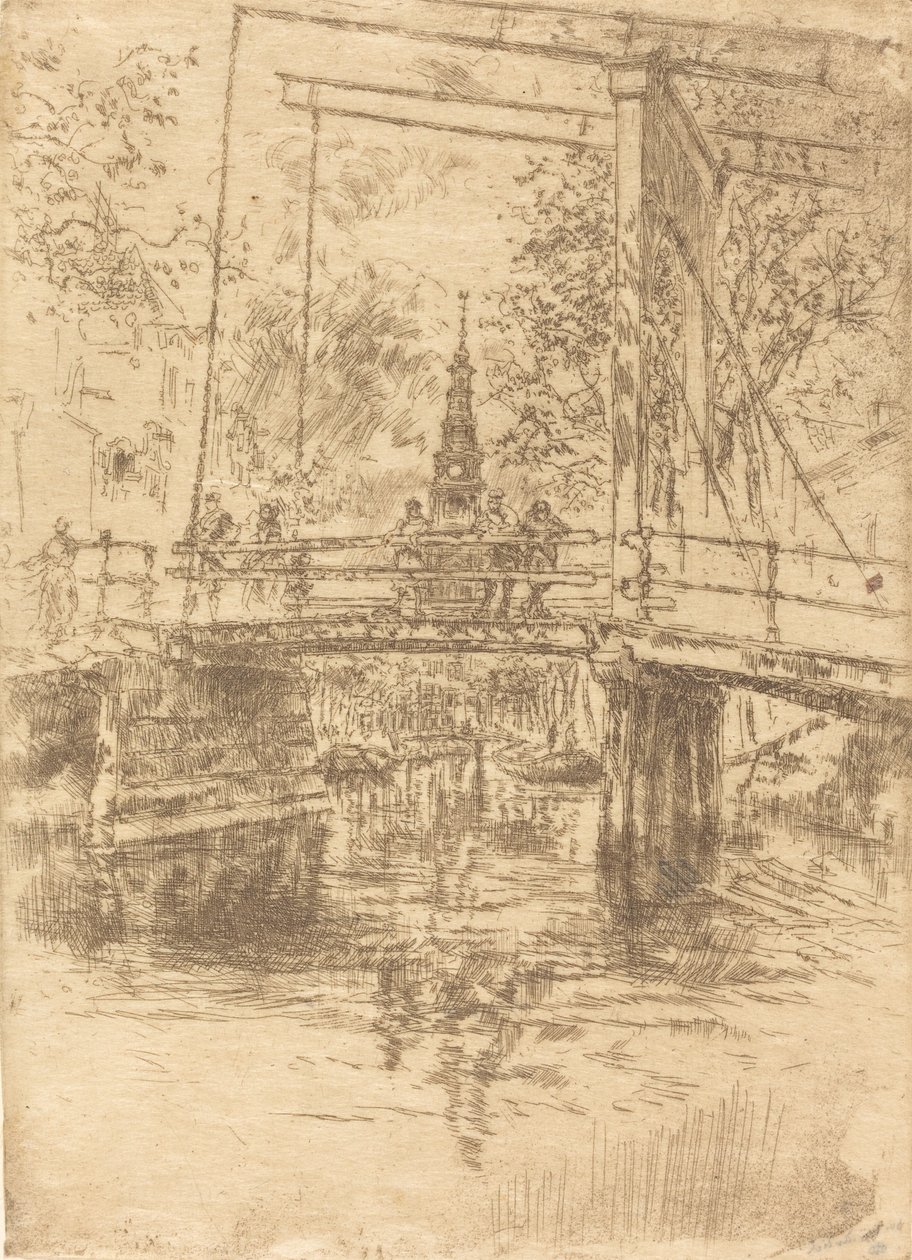 小吊桥，阿姆斯特丹，1889年。 作者 詹姆斯·阿博特·麦克尼尔·惠斯勒