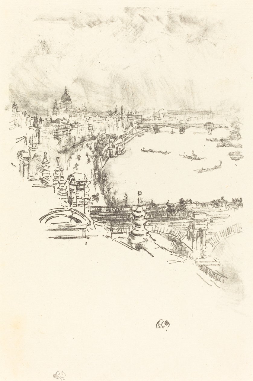 小伦敦，1896年。 作者 詹姆斯·阿博特·麦克尼尔·惠斯勒