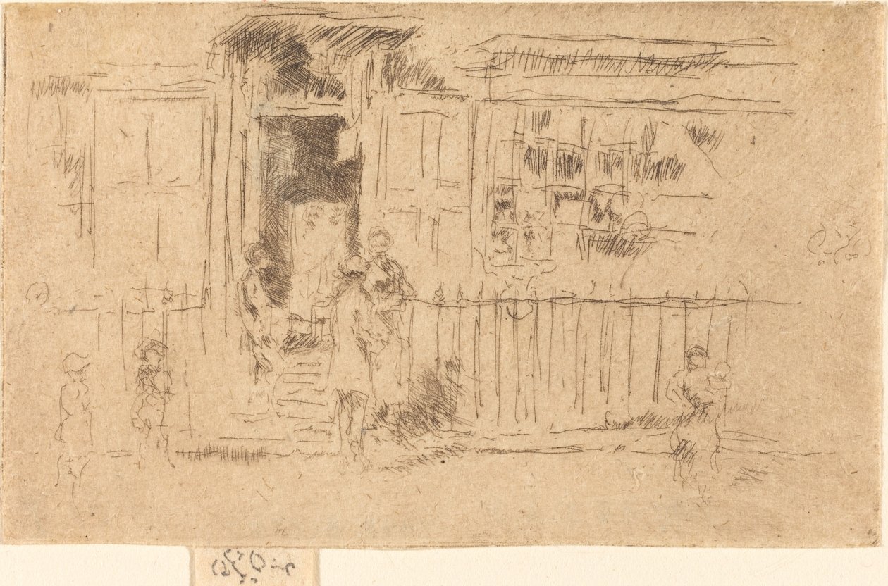 小台阶，切尔西，约1884-1886。 作者 詹姆斯·阿博特·麦克尼尔·惠斯勒