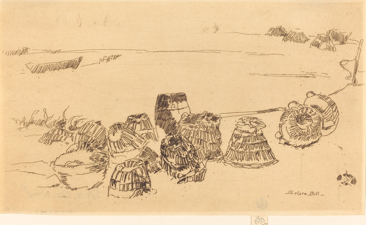 龙虾盆，约1880-881年。 作者 詹姆斯·阿博特·麦克尼尔·惠斯勒