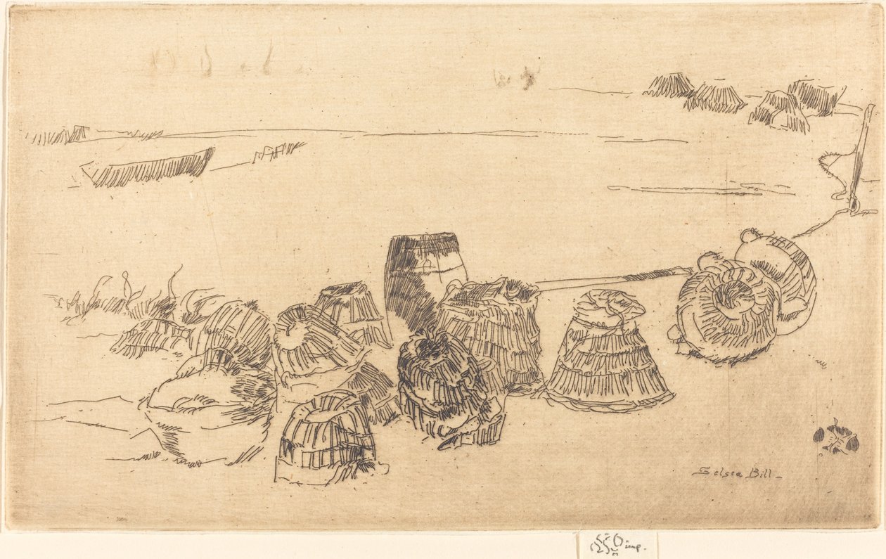 龙虾盆，约1880-881年。 作者 詹姆斯·阿博特·麦克尼尔·惠斯勒