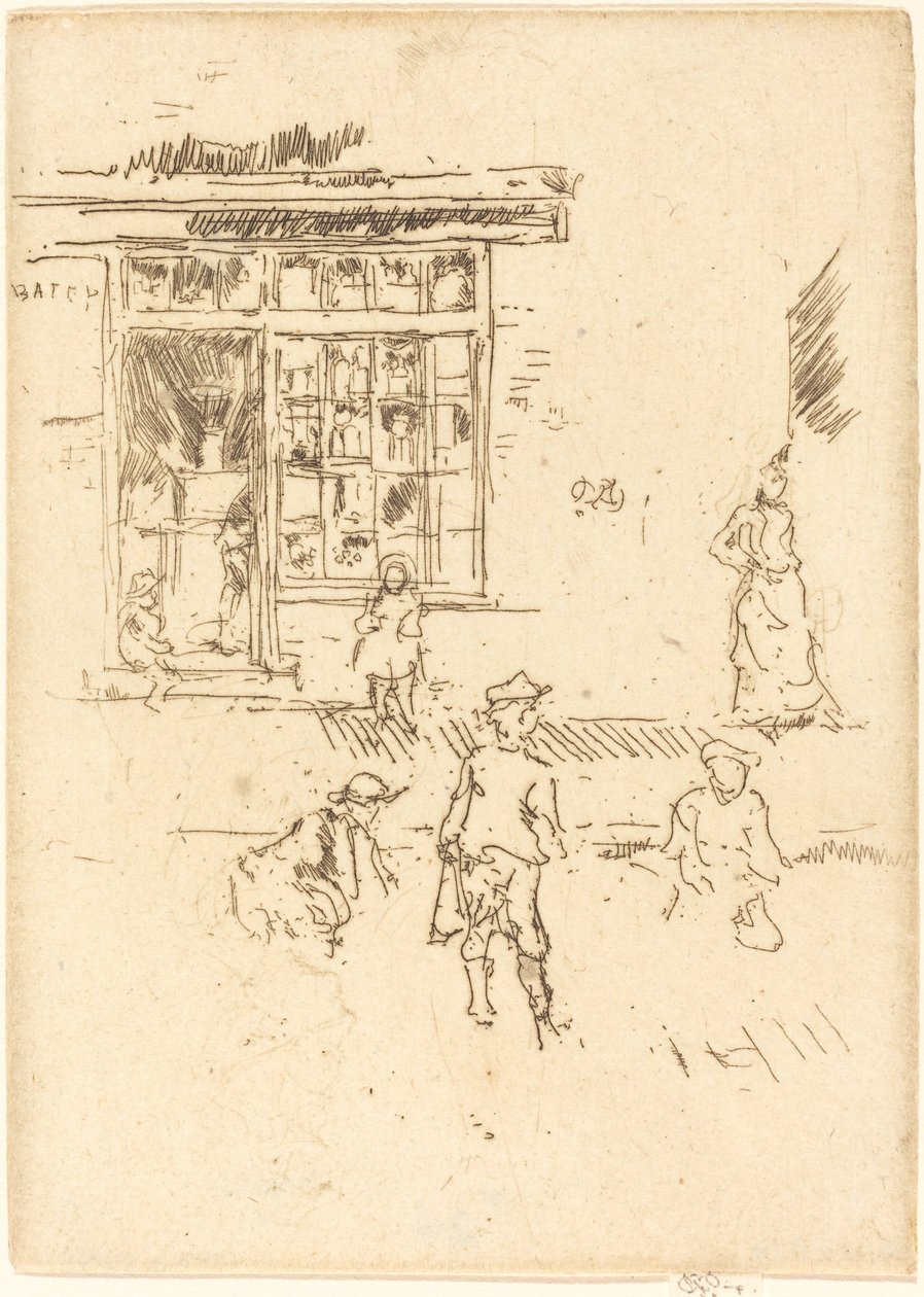 大理石，约1887年。 作者 詹姆斯·阿博特·麦克尼尔·惠斯勒